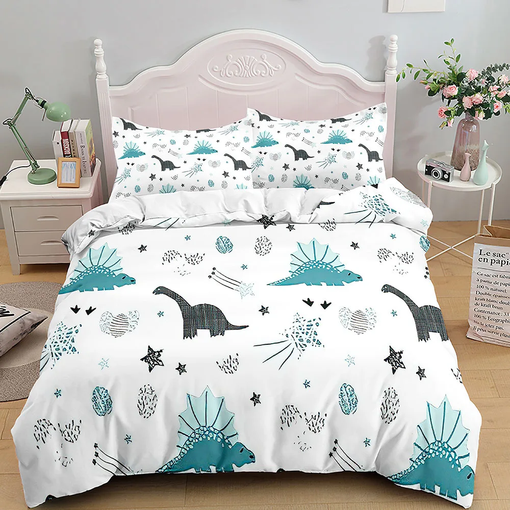 3D Digital Printing Three-piece Cute Cartoon Dinosaur Quilt Cover Bedding Sheet Set Boy Girls Kids Bed Sheet Set
3D Digital Printing Three-piece Cute Cartoon Dinosaur Quilt Cover Bedding Sheet Set Boy Girls Kids Bed Sheet Set