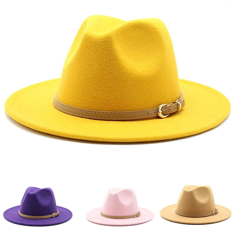 Fashion Jazz Wool Hat Autumn Winter British Classic Top Hats Multi-Color Windproof Cap Men Women Wide Brim Warmer Fedora Caps
Fashion Jazz Wool Hat Autumn Winter British Classic Top Hats Multi-Color Windproof Cap Men Women Wide Brim Warmer Fedora Caps