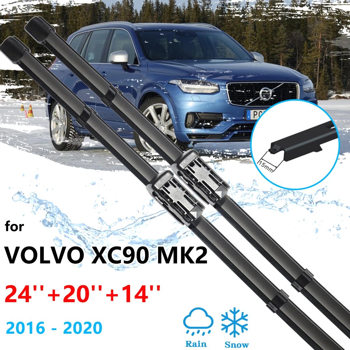2x For Volvo XC90 MK2 2016 2017 2018 2019 2020 Front Rear Wiper Blades Set Window Windshield Windscreen Brushes Car Accessories
2x For Volvo XC90 MK2 2016 2017 2018 2019 2020 Front Rear Wiper Blades Set Window Windshield Windscreen Brushes Car Accessories