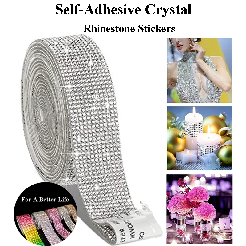 1 Yard Self-Adhesive Crystal Rhinestone Diamond Ribbon Trim Tape Sticker DIY Clothing Jewelry Car Phone Crafts Gifts Decor Tools
1 Yard Self-Adhesive Crystal Rhinestone Diamond Ribbon Trim Tape Sticker DIY Clothing Jewelry Car Phone Crafts Gifts Decor Tools