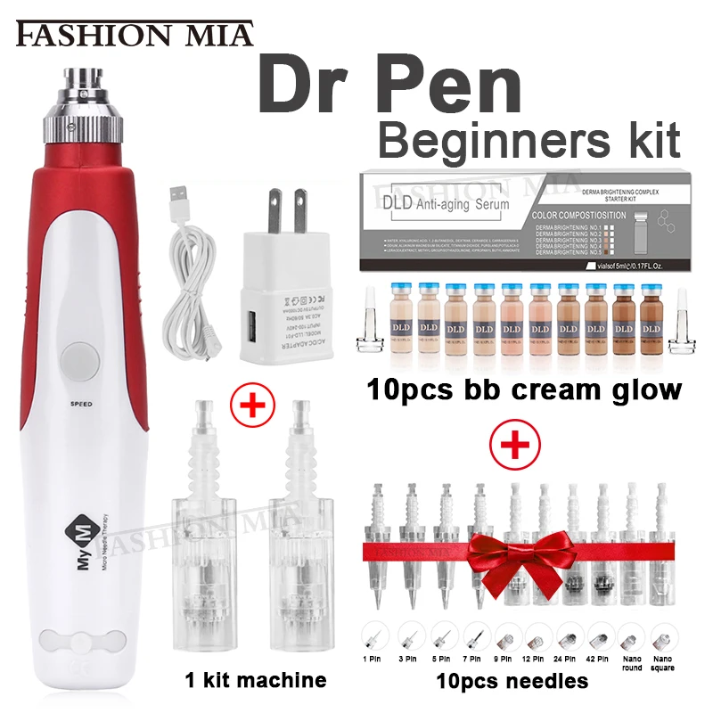 

Ручка с микроиглами Dr pen MYM, BB-крем, светящийся Набор для начинающих, электрическая микро-игла, набор для ухода за кожей, нано-ручка, уход за лицом