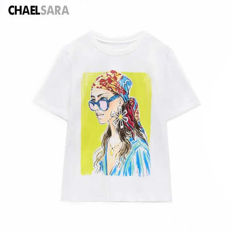 2022 Summer Woman European And American Style Crew Neck Printing T-shirt Female O-neck Casual Cotton Fashion Short Sleeve Tee
2022 Summer Woman European And American Style Crew Neck Printing T-shirt Female O-neck Casual Cotton Fashion Short Sleeve Tee