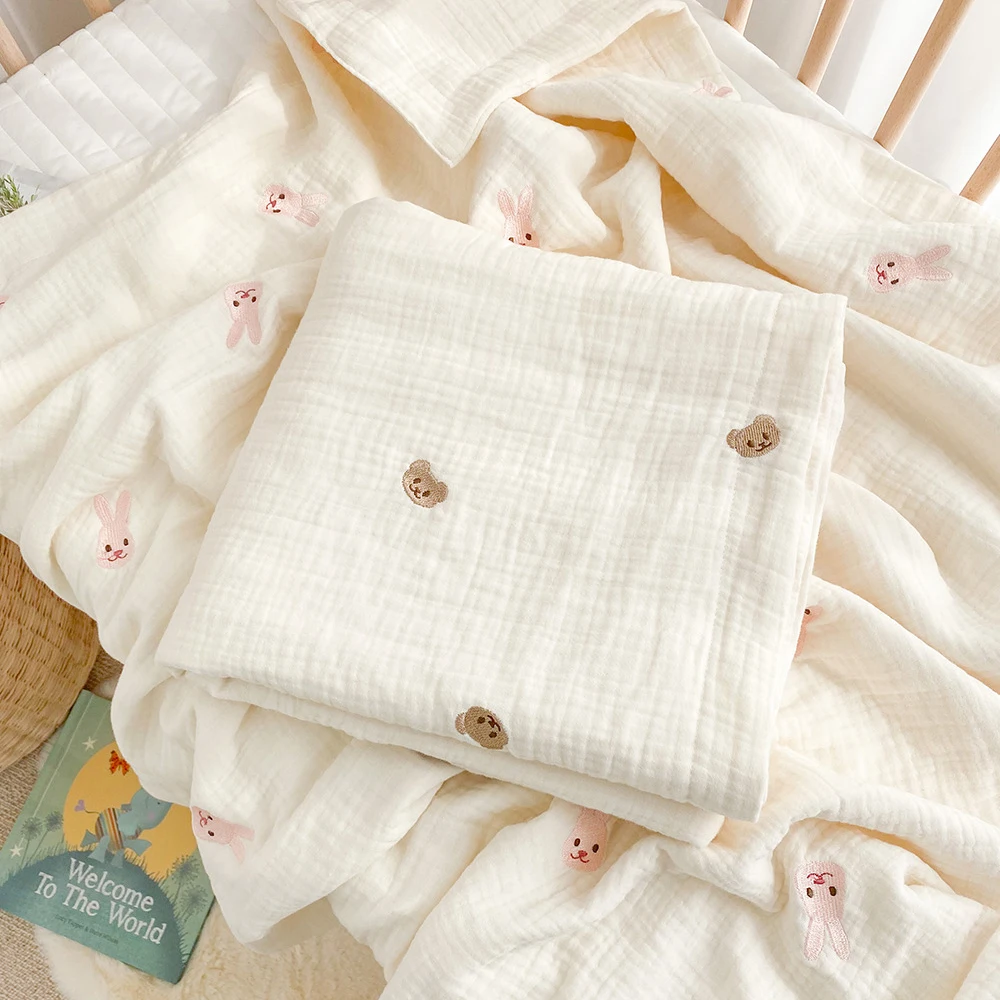 Cartoon Animals Baby Blankets Bedding Newborn Infant Swaddle Wraps Cotton Yarn Sleeping Blanket Bath Towel Spring Autumn
Cartoon Animals Baby Blankets Bedding Newborn Infant Swaddle Wraps Cotton Yarn Sleeping Blanket Bath Towel Spring Autumn