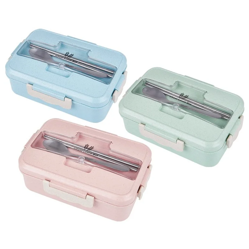 3 grids Microwave Lunch Box Wheat Straw Dinnerware Food Storage Container Children Kids School Office Portable Bento Box
3 grids Microwave Lunch Box Wheat Straw Dinnerware Food Storage Container Children Kids School Office Portable Bento Box