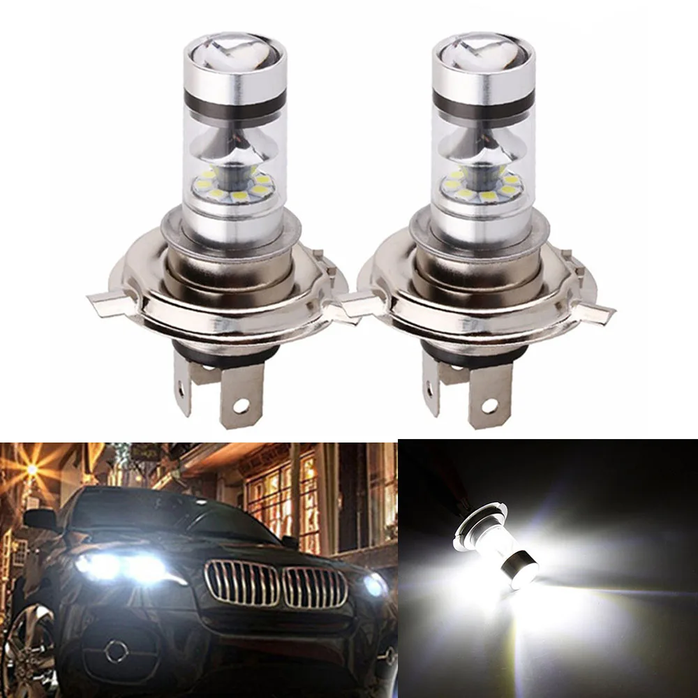 H4 LED Fog Lights High Power 100W 20 SMD Super Bright Auto LED Fog Lights for Cars Truck Driving Light Bulb Lamp DC 12V-24V
H4 LED Fog Lights High Power 100W 20 SMD Super Bright Auto LED Fog Lights for Cars Truck Driving Light Bulb Lamp DC 12V-24V