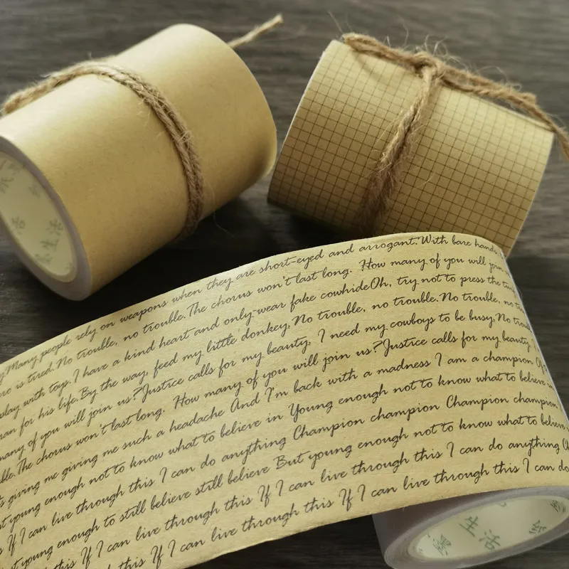 6cm Wide Vintage Kraft Paper Letter Grid Washi Tape Adhesive Tape DIY Scrapbooking Sticker Label Masking Tape Junk Journaling
6cm Wide Vintage Kraft Paper Letter Grid Washi Tape Adhesive Tape DIY Scrapbooking Sticker Label Masking Tape Junk Journaling