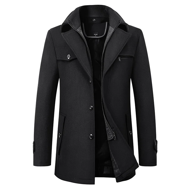 2023 Winter Men's Woolen Windbreaker Coat New Solid Color Single Breasted Trench Slim Fit Business Casual Wool Jacket Blends
2023 Winter Men's Woolen Windbreaker Coat New Solid Color Single Breasted Trench Slim Fit Business Casual Wool Jacket Blends