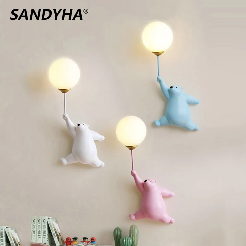 SANDYHA Modern Led Wall Lamps White Pink Bear Cartoon Night Light for Bedroom Bedside Children's Room Home Decor Indoor Lighting
SANDYHA Modern Led Wall Lamps White Pink Bear Cartoon Night Light for Bedroom Bedside Children's Room Home Decor Indoor Lighting
