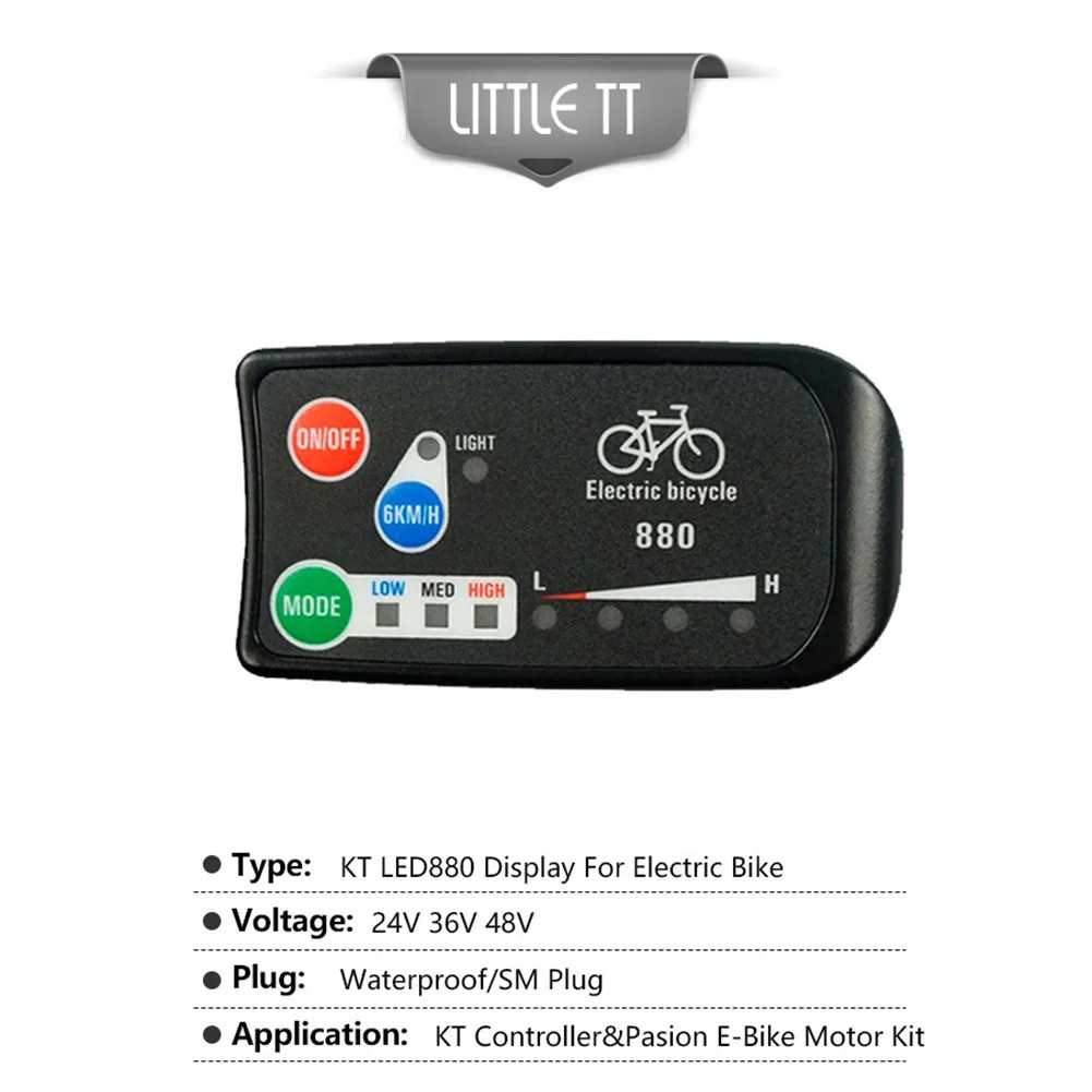 24/36/48V Control Part Bicycle Control Display Electric KT-LED880 LED Panel Practical Premium Useful Brand New
24/36/48V Control Part Bicycle Control Display Electric KT-LED880 LED Panel Practical Premium Useful Brand New