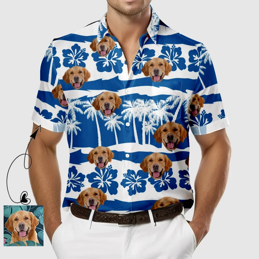 Custom Tropical Floral Aloha Shirt with Face for Men Personalized BF Husband's Photo Men Hawaiian Beach Flower Tree Shirts
Custom Tropical Floral Aloha Shirt with Face for Men Personalized BF Husband's Photo Men Hawaiian Beach Flower Tree Shirts