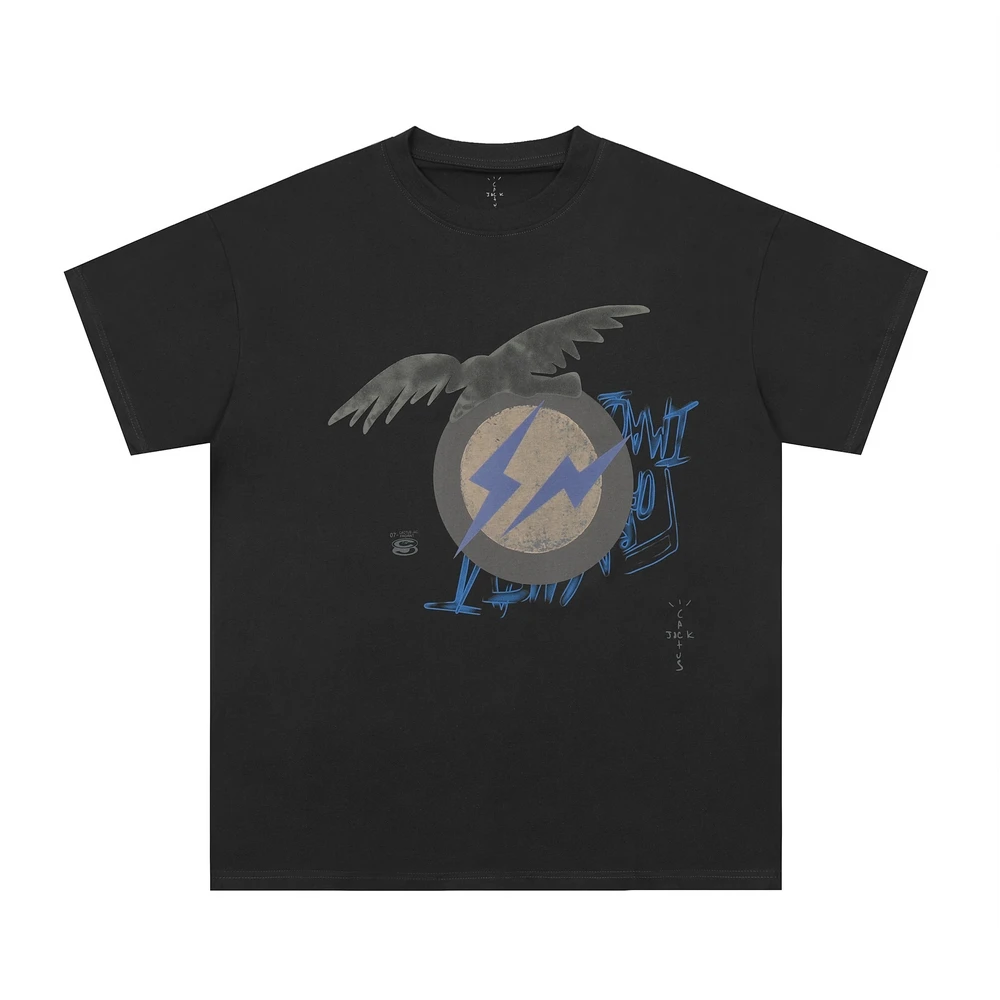 Short Sleeve Loose Casual T Shirts Crew Neck Lightning Letter Print T-shirt Cotton Men's Summer Top Tees Oversized Harajuku
Short Sleeve Loose Casual T Shirts Crew Neck Lightning Letter Print T-shirt Cotton Men's Summer Top Tees Oversized Harajuku