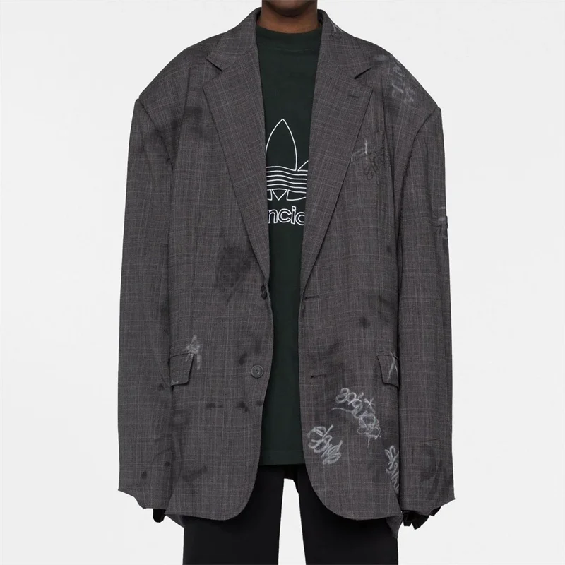 Women's Jacket 2023 Summer New Korean Fashion Graffiti Wool Suit Coat Relaxed And Loose Fitting Blazer For Women Pant Sets traf
Women's Jacket 2023 Summer New Korean Fashion Graffiti Wool Suit Coat Relaxed And Loose Fitting Blazer For Women Pant Sets traf