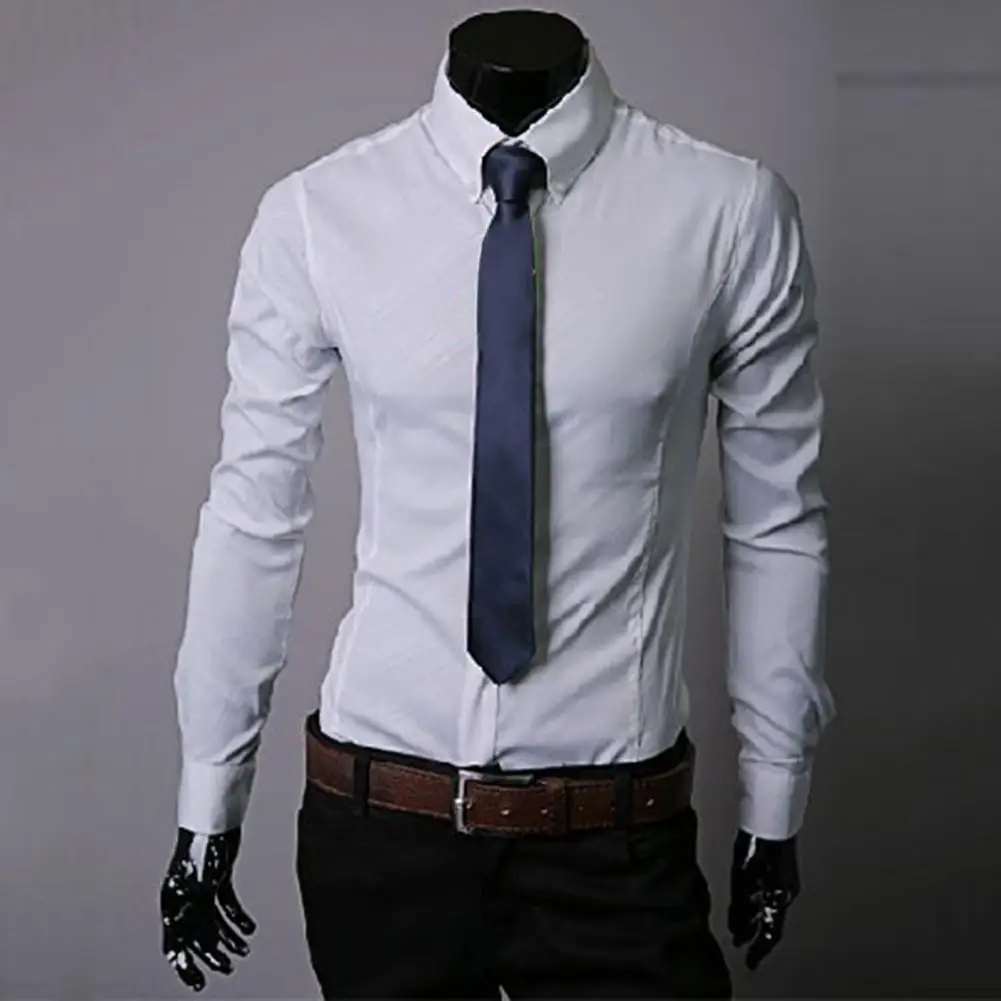 Business Shirt Thin Straight Pattern Long Sleeves Oblique Stripe Print Lapel Single-breasted Men Formal Shirt Commute Clothes
Business Shirt Thin Straight Pattern Long Sleeves Oblique Stripe Print Lapel Single-breasted Men Formal Shirt Commute Clothes