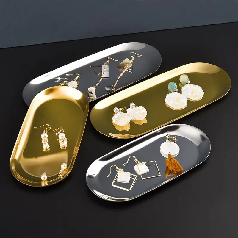 Stainless Steel Jewelry Storage Tray Earrings Necklace Ring Tray Ins Desktop Jewelry Display Oval Cake Fruit Dessert Tray
Stainless Steel Jewelry Storage Tray Earrings Necklace Ring Tray Ins Desktop Jewelry Display Oval Cake Fruit Dessert Tray