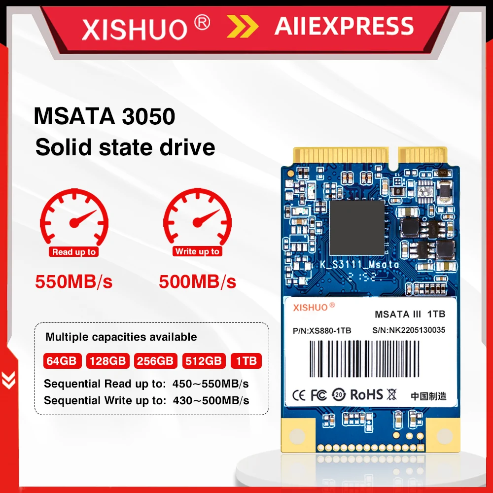 Xishuo оптовая цена MSATA 128 ГБ 256 ГБ SSD MSATA Внутренний твердотельный накопитель для настольных компьютеров и Pos-устройств
Xishuo оптовая цена MSATA 128 ГБ 256 ГБ SSD MSATA Внутренний твердотельный накопитель для настольных компьютеров и Pos-устройств
