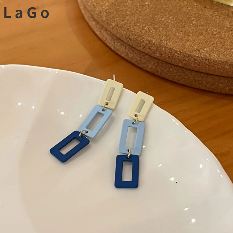 Fashion Jewelry S925 needle Blue Drop Earrings Popular Style Metal With Coating Hanging Dangle Earrings For Women Wholesale
Fashion Jewelry S925 needle Blue Drop Earrings Popular Style Metal With Coating Hanging Dangle Earrings For Women Wholesale