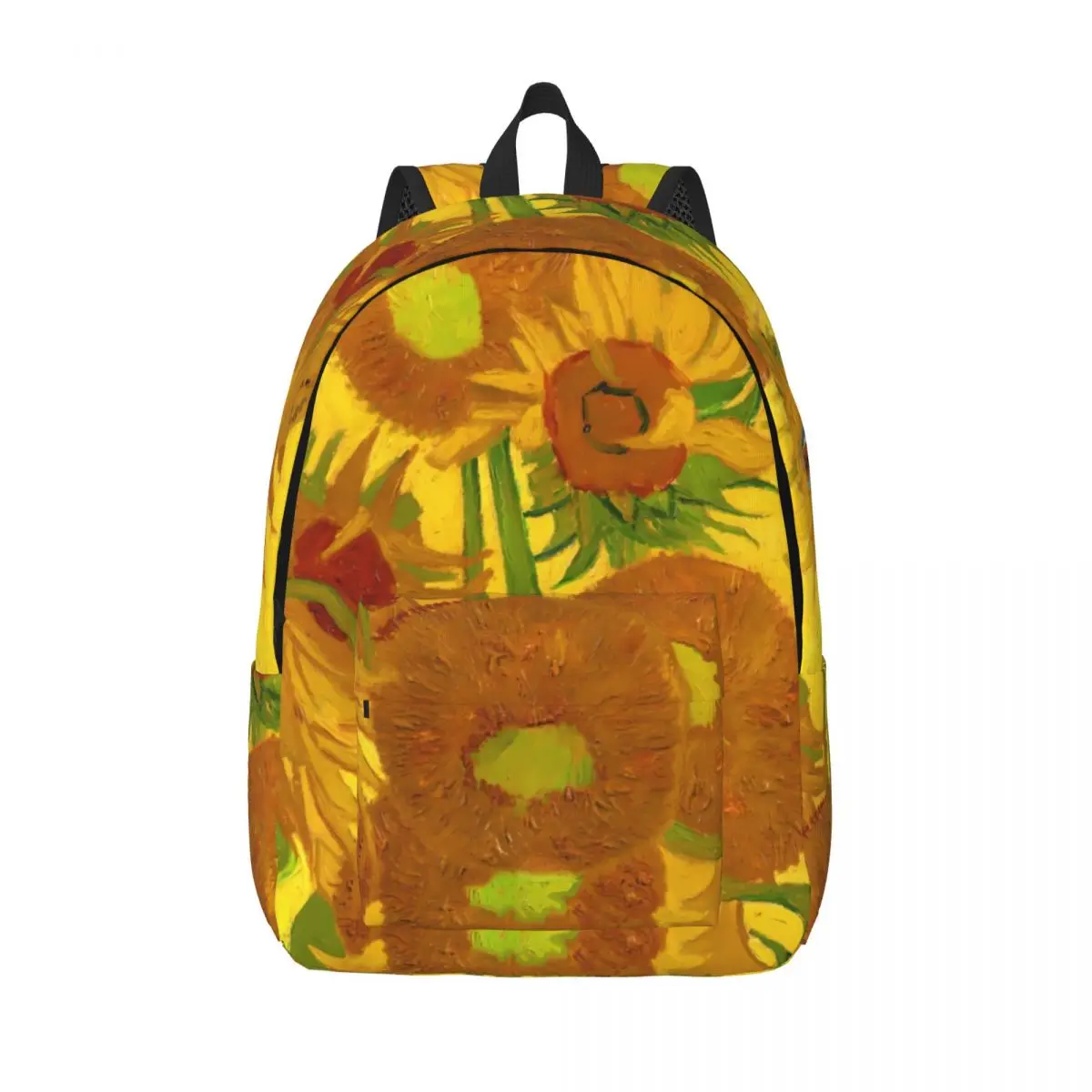 

Рюкзак Ван Гога, Подсолнухи в вазе, мужские дорожные рюкзаки из полиэстера, Дышащие стильные сумки для старшей школы, рюкзак