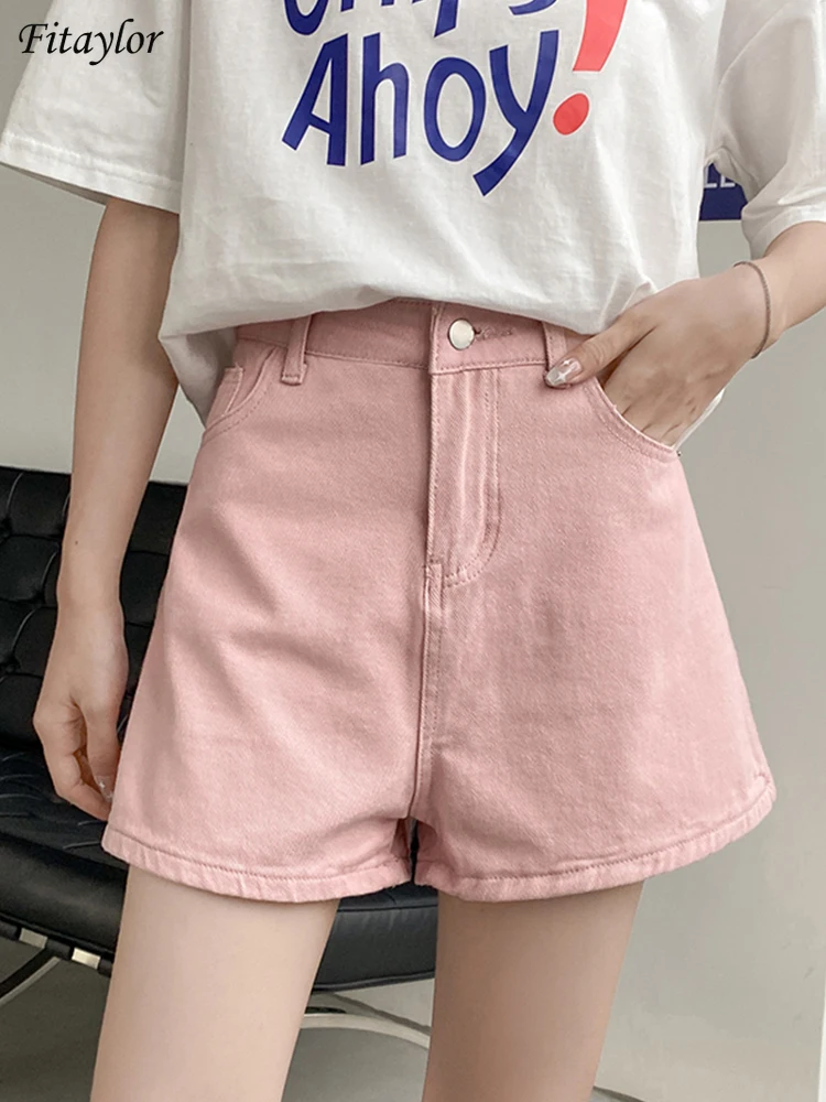 Fitaylor New Summer Women Streetwear High Waist Loose Pink Denim Shorts Casual Female Straight Jeans Shorts Ladies Bottoms
Fitaylor New Summer Women Streetwear High Waist Loose Pink Denim Shorts Casual Female Straight Jeans Shorts Ladies Bottoms