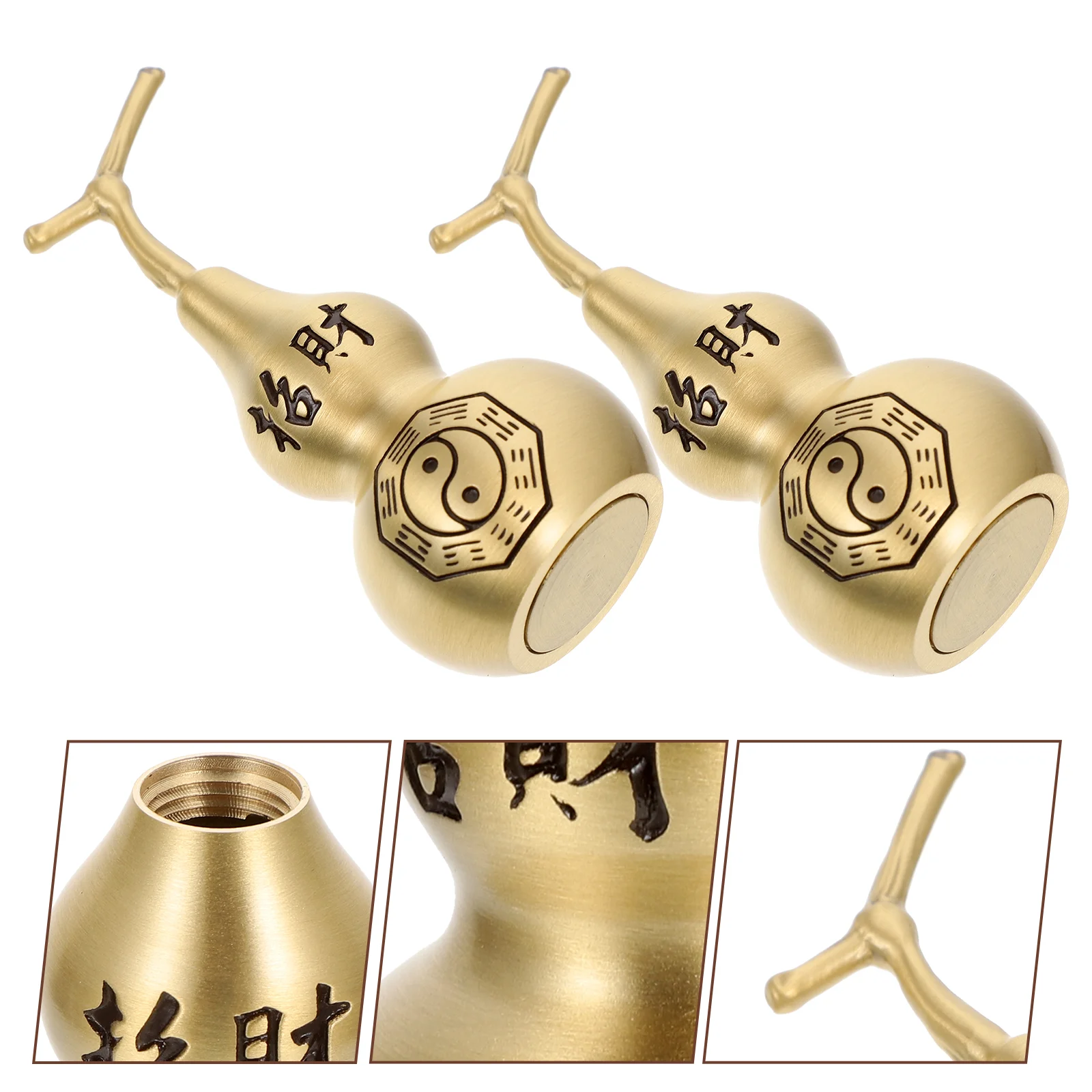 2 Pcs Copper Gourd Ornaments Elegant Decor Tablescape Gourds Delicate Craft Adornment Decorating Household Decorations
2 Pcs Copper Gourd Ornaments Elegant Decor Tablescape Gourds Delicate Craft Adornment Decorating Household Decorations