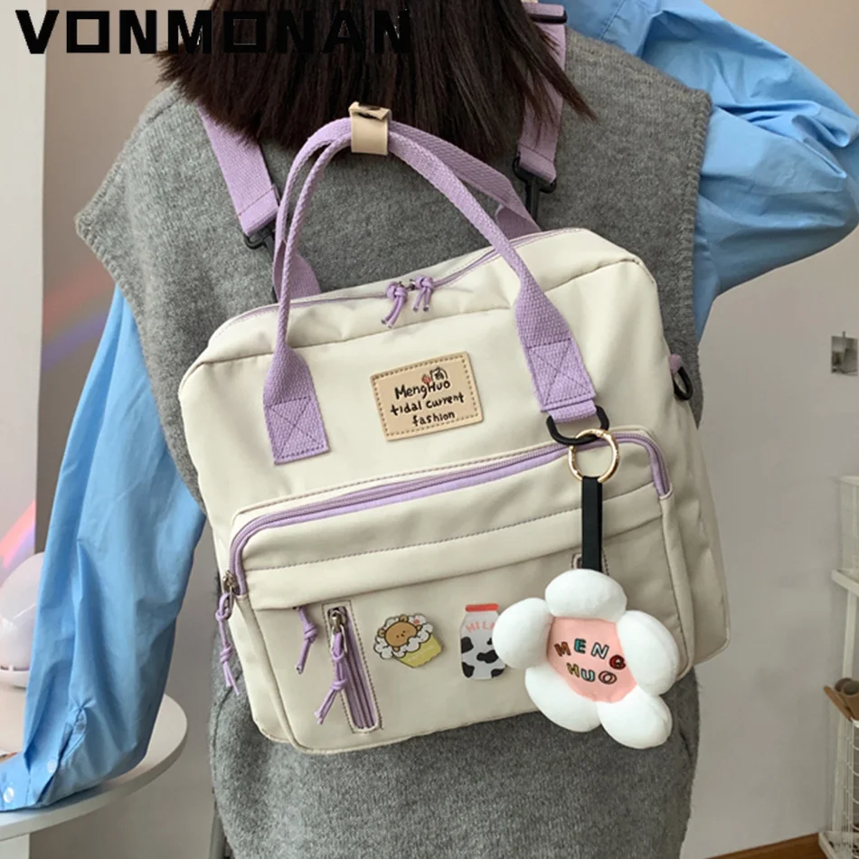 3 In 1 Backpack for Teenage Girl Ring Buckle Portable Travel Shoulder Bag Female Small Schoolbag Badge Woman Rucksack Satchel
3 In 1 Backpack for Teenage Girl Ring Buckle Portable Travel Shoulder Bag Female Small Schoolbag Badge Woman Rucksack Satchel