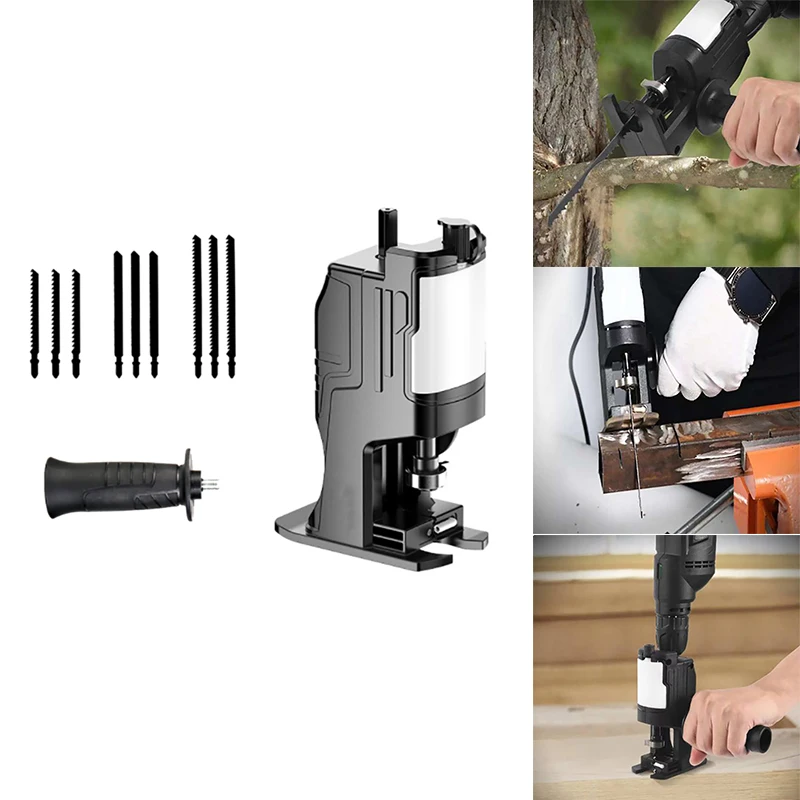 New Portable Reciprocating Saw Adapter Electric Drill Modified Electric Saw Tool Wood Cutter Accessory With Saw Blades
New Portable Reciprocating Saw Adapter Electric Drill Modified Electric Saw Tool Wood Cutter Accessory With Saw Blades