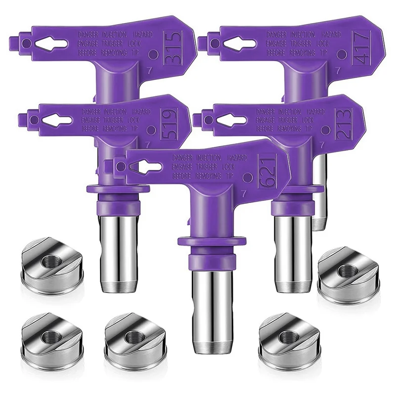 Reversible Spray Tip Nozzles Paint Spray Tips Airless Sprayer Nozzles Sprayer Parts(5 Pcs 213 315 417 519 621)
Reversible Spray Tip Nozzles Paint Spray Tips Airless Sprayer Nozzles Sprayer Parts(5 Pcs 213 315 417 519 621)