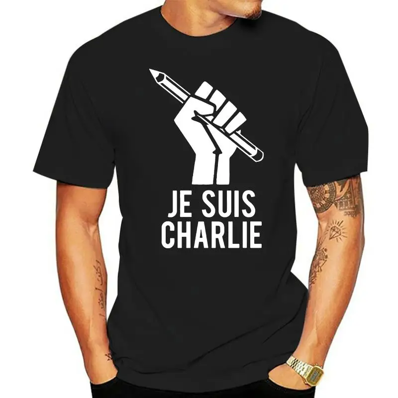 

Men tshirt Je Suis Charlie I am Charlie T Shirt T Shirt Printed T-Shirt tees top