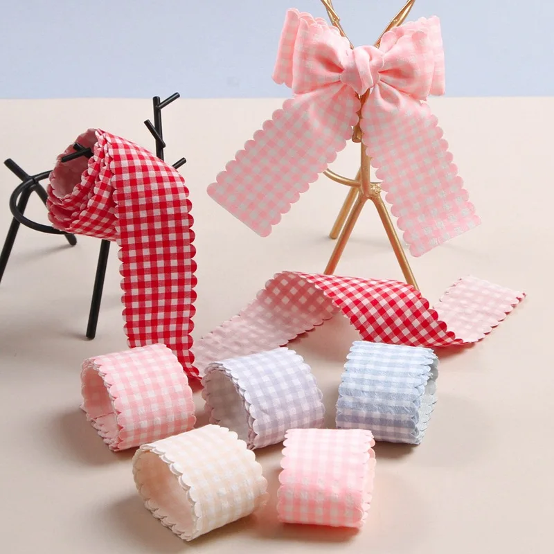 Korean Style Wavy Edge Summer Macaron Color Plaid Ribbon DIY Bow Baking Flowers Clothing Decorative Colored Ribbon
Korean Style Wavy Edge Summer Macaron Color Plaid Ribbon DIY Bow Baking Flowers Clothing Decorative Colored Ribbon