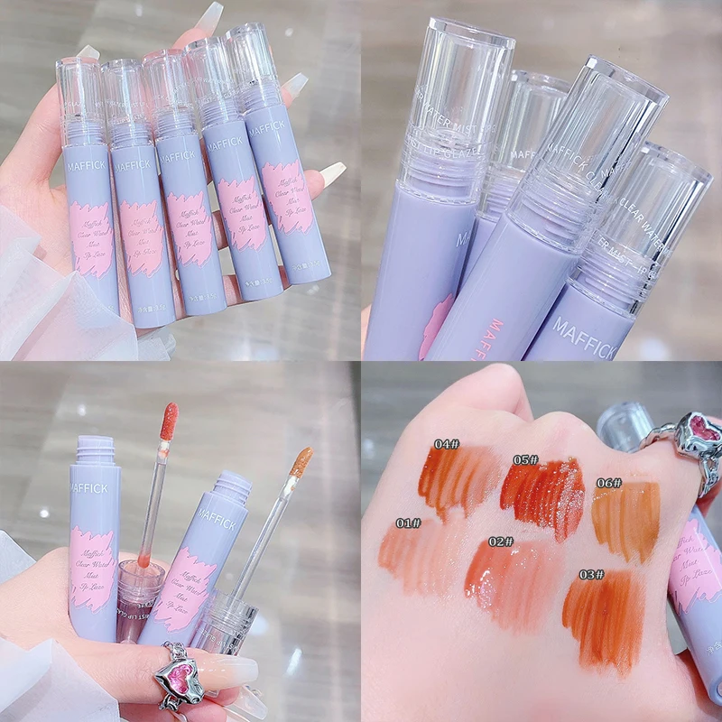 MAFFICK Pink Clear Mirror Water Lip Gloss Waterproof Glossy Liquid Lipstick Red Lip Tint Not Sticky Lip Oil Makeup
MAFFICK Pink Clear Mirror Water Lip Gloss Waterproof Glossy Liquid Lipstick Red Lip Tint Not Sticky Lip Oil Makeup