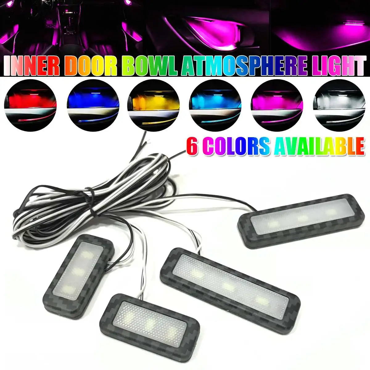 4Pcs Armrest Interior Door Handle Lighting Car Styling LED Car Inner Bowl Lights Universal Auto Atmosphere Lamp Decorative Light
4Pcs Armrest Interior Door Handle Lighting Car Styling LED Car Inner Bowl Lights Universal Auto Atmosphere Lamp Decorative Light