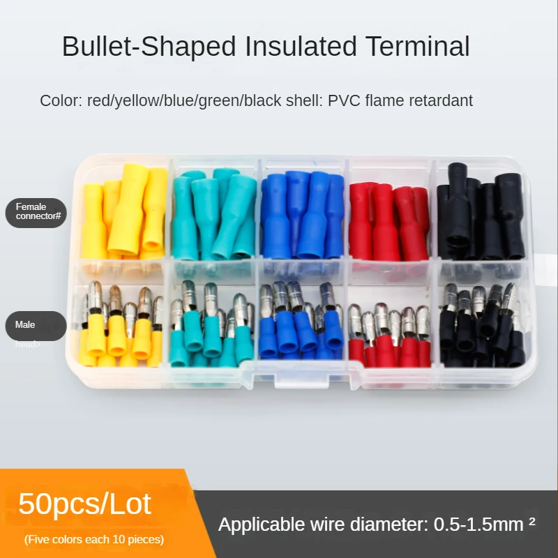 50pcs / Box Quick Male and Female Cold Press Terminal Plugable Butt Quick 1.25-156 Connector Copper Terminals
50pcs / Box Quick Male and Female Cold Press Terminal Plugable Butt Quick 1.25-156 Connector Copper Terminals