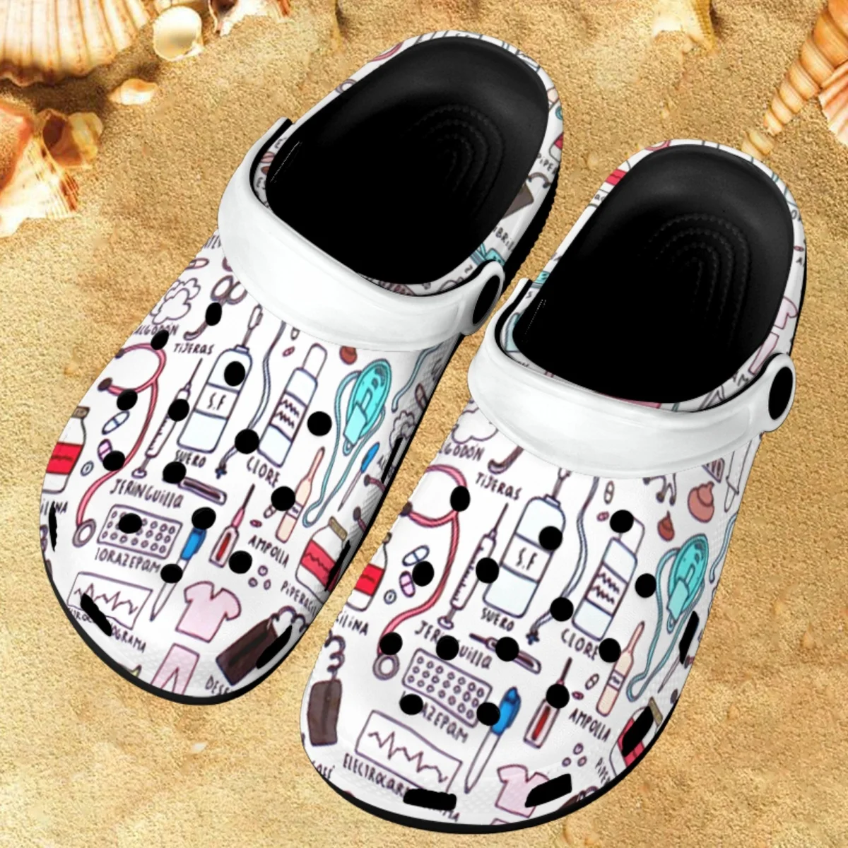 Hospital Medical Equipment Print Non-slip Slippers Unisex Home Cozy Hole Flat Nursing Shoes Soft Couple Beach Casual Sandals
Hospital Medical Equipment Print Non-slip Slippers Unisex Home Cozy Hole Flat Nursing Shoes Soft Couple Beach Casual Sandals