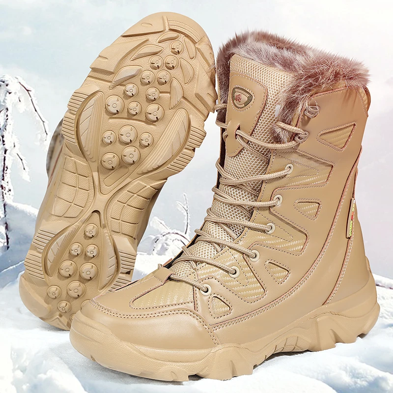 Men Winter Snow Boots Warm Men Shoes Nice Winter High-top Outdoor Walking Shoes Male High-quality Lace Sneakers Boots men shoes 
Men Winter Snow Boots Warm Men Shoes Nice Winter High-top Outdoor Walking Shoes Male High-quality Lace Sneakers Boots men shoes