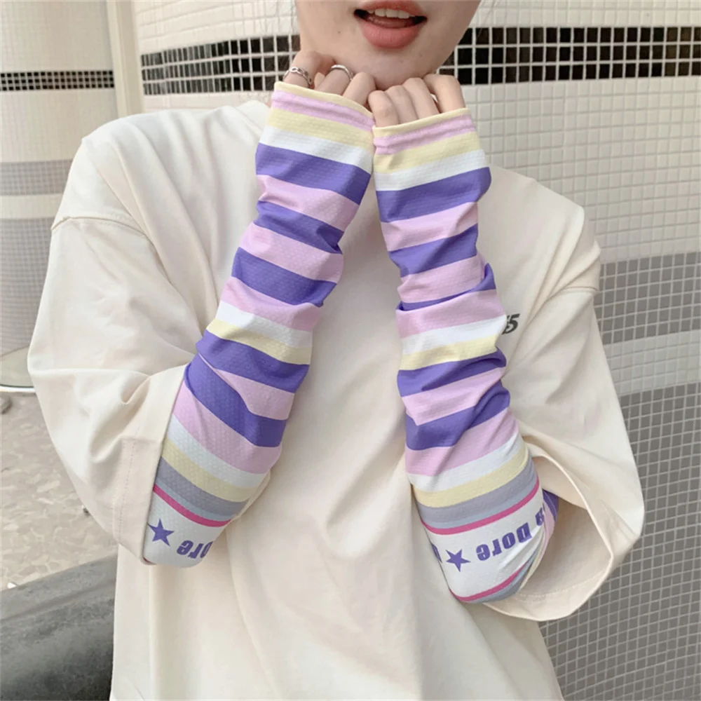 Loose Ice Silk Ice Sleeve Sunscreen Riding Ice Sleeves Striped Sunscreen Sleeve Thin Breathable
Loose Ice Silk Ice Sleeve Sunscreen Riding Ice Sleeves Striped Sunscreen Sleeve Thin Breathable