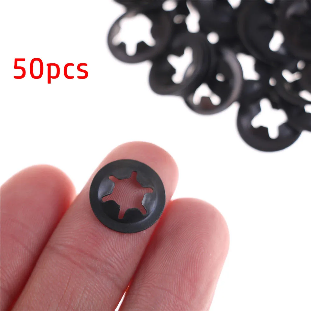 50Pcs Washer Clip Fastener Push On Locking Washers Starlock Clips Kit Fastener Retainer For Metric Shaft Hardware
50Pcs Washer Clip Fastener Push On Locking Washers Starlock Clips Kit Fastener Retainer For Metric Shaft Hardware