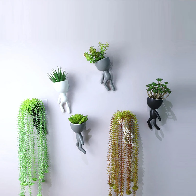 Wall-mounted Flower Pot Fun Ceramic Succulent Planter Creative Cute Humanoid Vase Mini Home Decorate Creativity Flower Planters
Wall-mounted Flower Pot Fun Ceramic Succulent Planter Creative Cute Humanoid Vase Mini Home Decorate Creativity Flower Planters