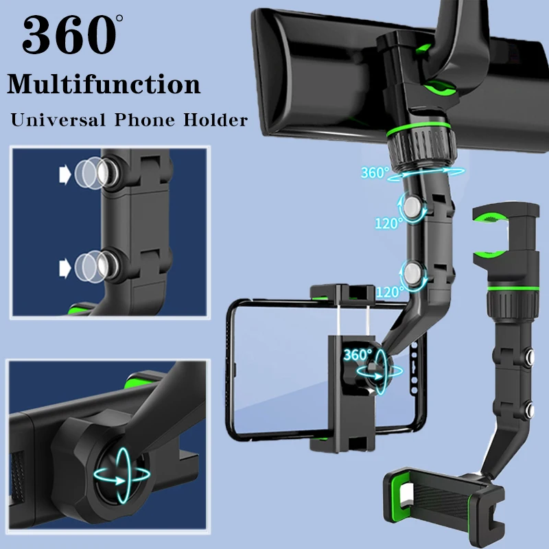 360 Degree Rotatable Multifunctional Cell Phone Holder for Car Telephone Mount Auto Rearview Mirror Phone Support Stand in Car
360 Degree Rotatable Multifunctional Cell Phone Holder for Car Telephone Mount Auto Rearview Mirror Phone Support Stand in Car