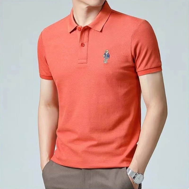 2023 Y2K 2023 Summer Bear embroidery Polo Shirts High Quality Men's Short-sleeved Lapel polo T-shirt hombre Casual polos
2023 Y2K 2023 Summer Bear embroidery Polo Shirts High Quality Men's Short-sleeved Lapel polo T-shirt hombre Casual polos