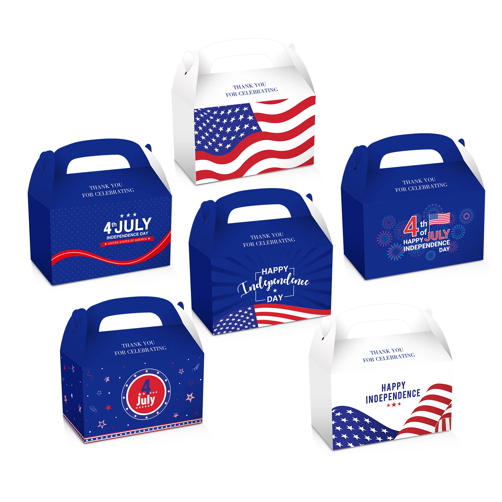 DD018 4Pcs USA Independence Day Carnival Birthday Party Candy Packing Gift Bags Portable Box July 4th Day Party Decorations
DD018 4Pcs USA Independence Day Carnival Birthday Party Candy Packing Gift Bags Portable Box July 4th Day Party Decorations