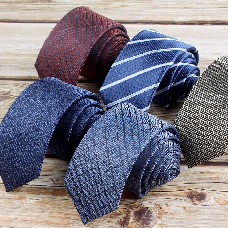 New 6cm Narrow Polyester Necktie for Men Business Meeting Formal Jacquard Striped Plaid Skinny Tie Daily Wear Cravat Gift
New 6cm Narrow Polyester Necktie for Men Business Meeting Formal Jacquard Striped Plaid Skinny Tie Daily Wear Cravat Gift