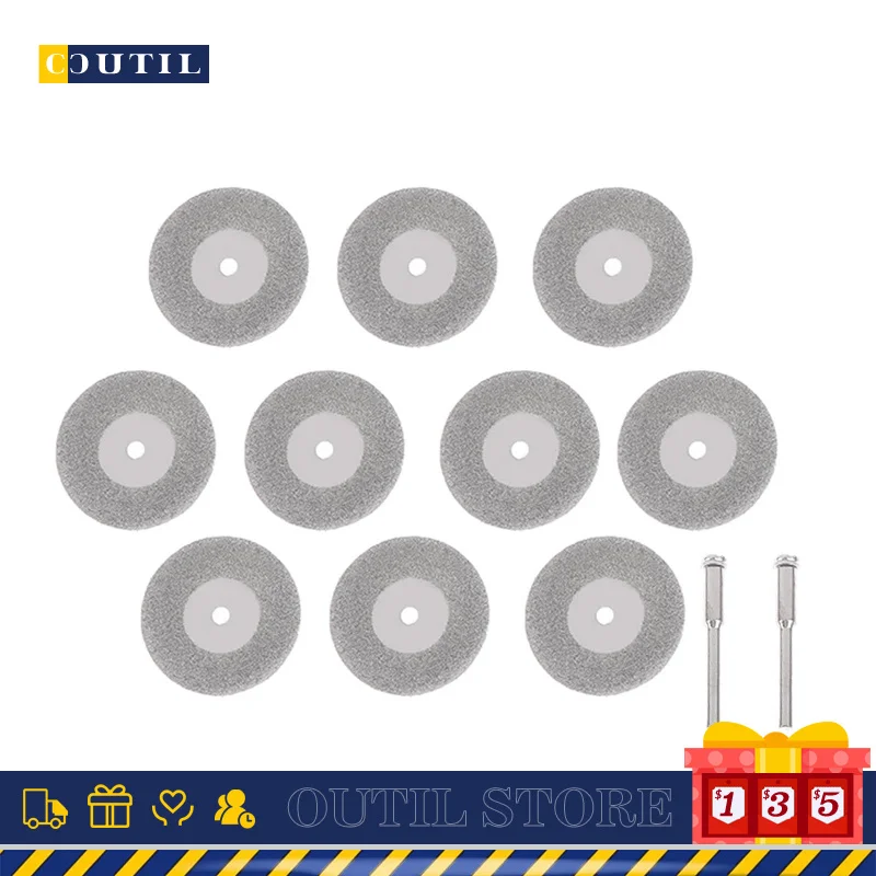 10pcs 40mm Mini Diamond Slice Cutting Saw Blades With 2 Rod Diamond Thin Grinding Refine Jade Gem Stone Discs Rotary Tool Dremel
10pcs 40mm Mini Diamond Slice Cutting Saw Blades With 2 Rod Diamond Thin Grinding Refine Jade Gem Stone Discs Rotary Tool Dremel