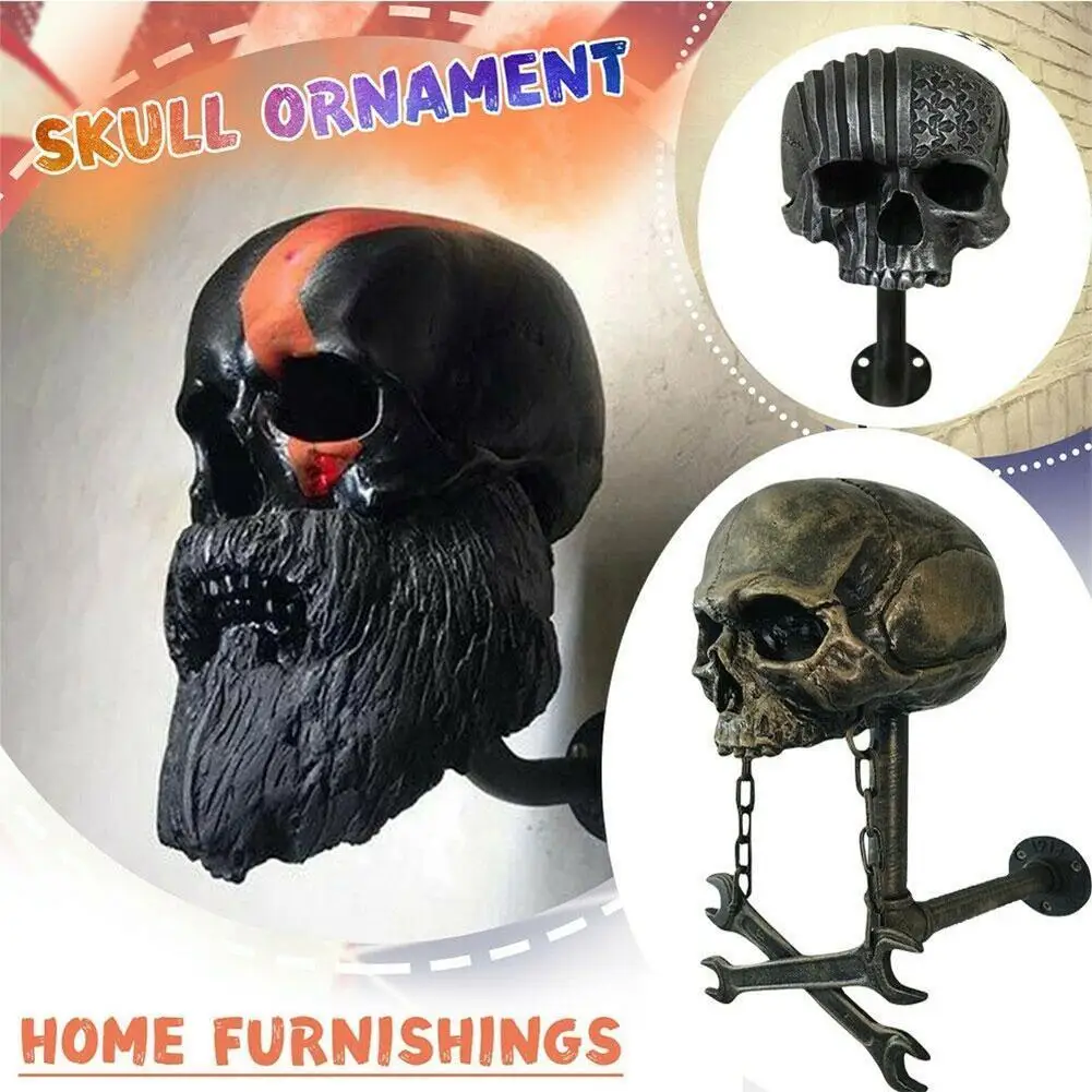 Motorcycle Skull Helmet Holder Creative Resin Craft Skull Helmet Holder Halloween Horror Retro Interior Wall Decoration Gift
Motorcycle Skull Helmet Holder Creative Resin Craft Skull Helmet Holder Halloween Horror Retro Interior Wall Decoration Gift