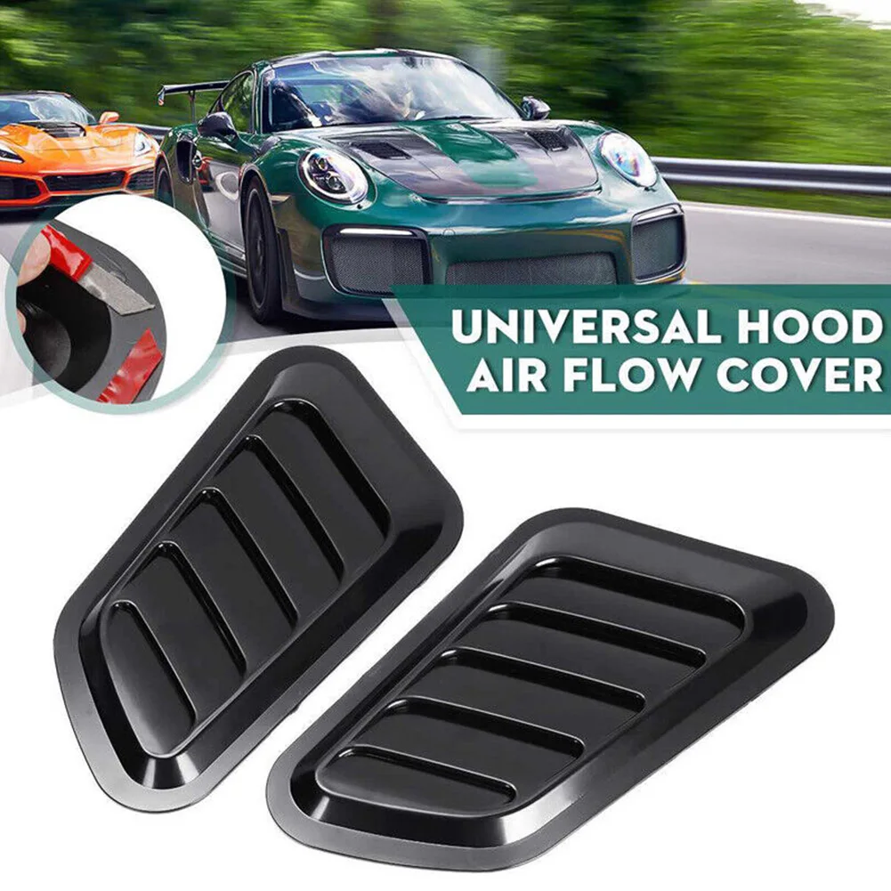 2Pcs Universal Air Flow Intake Hood Scoop Bonnet Vent Cover Trim Car Decorative Gloss Black ABS Plastic Car Fake Air Vent Hood
2Pcs Universal Air Flow Intake Hood Scoop Bonnet Vent Cover Trim Car Decorative Gloss Black ABS Plastic Car Fake Air Vent Hood