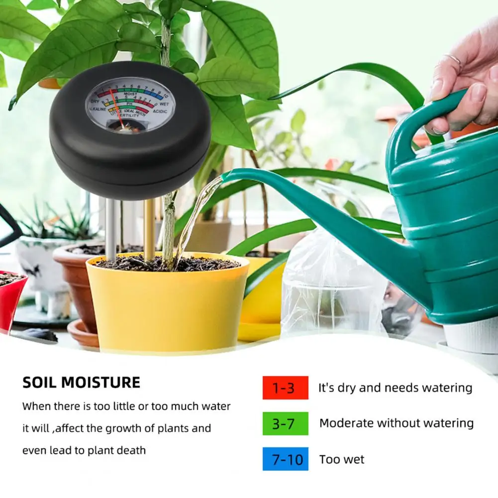 Soil Fertility Tester High Accuracy Sensitive Probe Digital 3 In 1 Plant Soil Moisture Monitor PH Meter Home Supply
Soil Fertility Tester High Accuracy Sensitive Probe Digital 3 In 1 Plant Soil Moisture Monitor PH Meter Home Supply