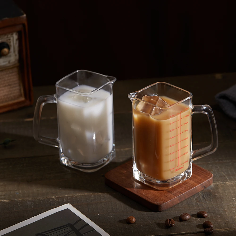 BCnmviku Square Measuring Glass Cups 120ml Heat-resistant Milk Coffee Mug With Handle Espresso Ounce Cup Rarista Accossories
BCnmviku Square Measuring Glass Cups 120ml Heat-resistant Milk Coffee Mug With Handle Espresso Ounce Cup Rarista Accossories