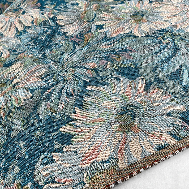 Oil Painting Jacquard Blue Stiff Profile Van Gogh Art Woven Fabric Spring and Autumn Coat Skirt Bag Fabric
Oil Painting Jacquard Blue Stiff Profile Van Gogh Art Woven Fabric Spring and Autumn Coat Skirt Bag Fabric
