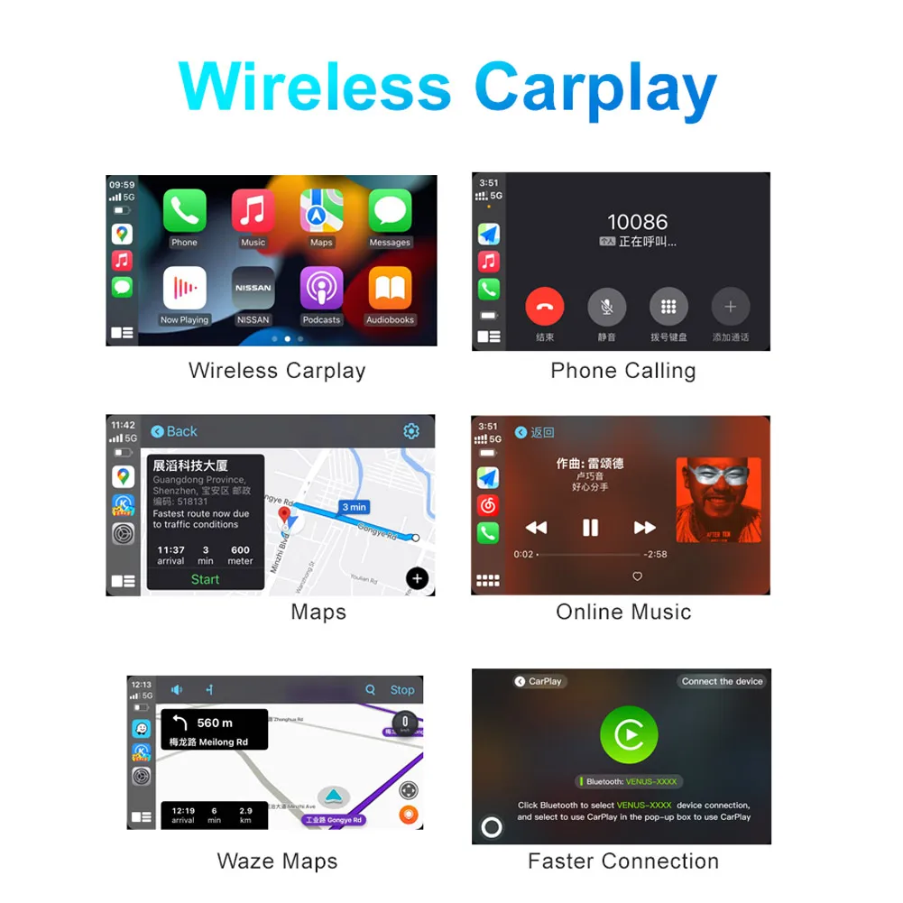CarPlay Ai Box Support Wireless CarPlay Phone Cast MirrorLink Wireless AN Auto Connect Mobile Phone Wireless Mirroring
CarPlay Ai Box Support Wireless CarPlay Phone Cast MirrorLink Wireless AN Auto Connect Mobile Phone Wireless Mirroring