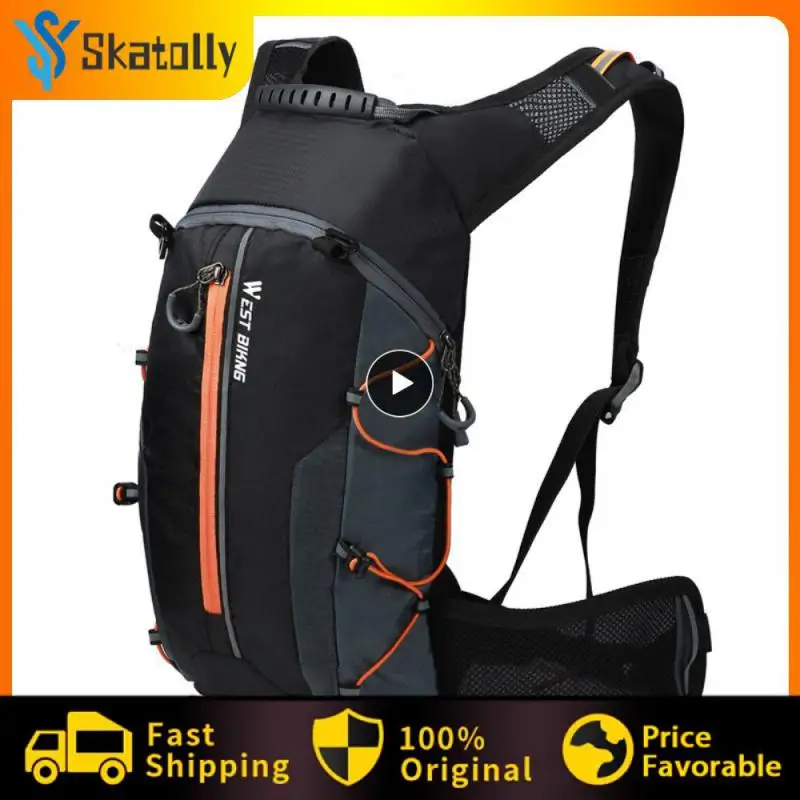 

Lightweight Riding Backpack Hanging Lock Hook Double Deck Main Warehouse Travel Bag Tear Resistant Wear Resistant West Biking