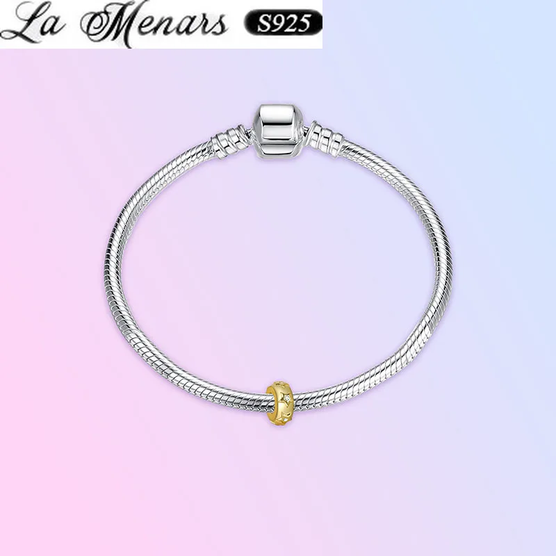 La Menars round beads 925 Sterling Silver charm bracelet beaded for necklace fine jewelry with Shiny zircon stars
La Menars round beads 925 Sterling Silver charm bracelet beaded for necklace fine jewelry with Shiny zircon stars
