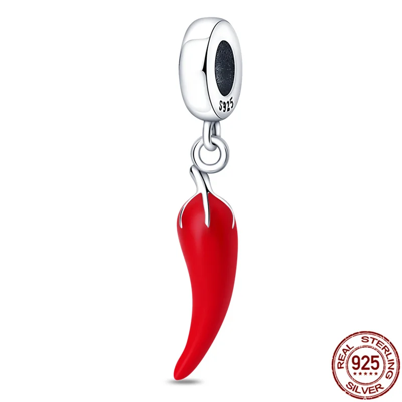 HOT SALE 925 Sterling Silver Red pepper Beads Charm Exquisite Jewelry Suitable For Pandora Original Bracelet Necklace
HOT SALE 925 Sterling Silver Red pepper Beads Charm Exquisite Jewelry Suitable For Pandora Original Bracelet Necklace